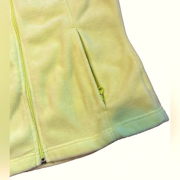 COLUMBIA Fleece Vest Solid Yellow Women’s Size Medium - Picture 5 of 7